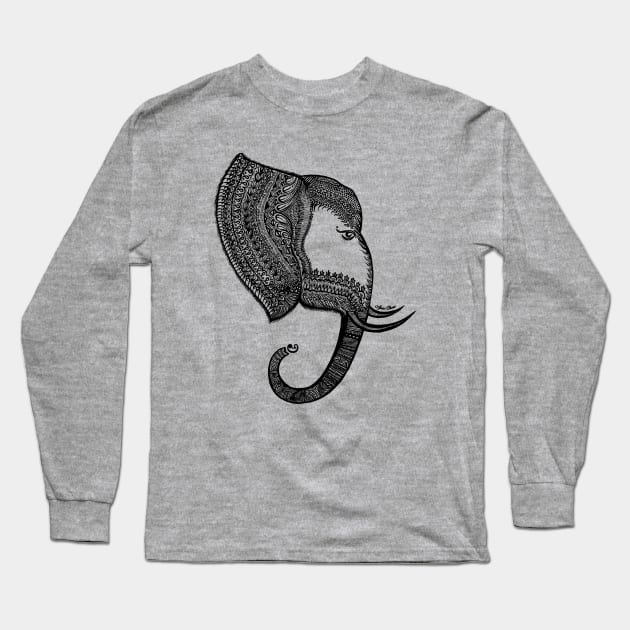 Enchanted Elephant Long Sleeve T-Shirt by apoochow